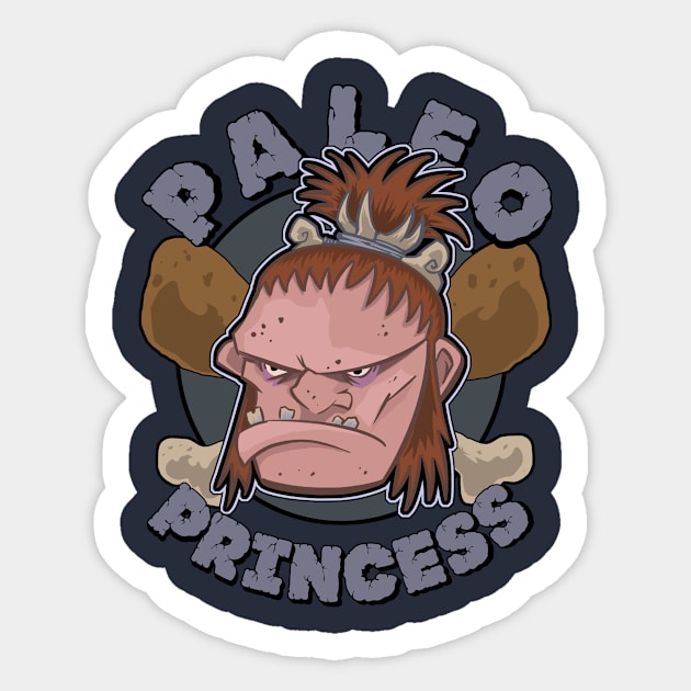 Paleo Princess Sticker by seansweeney